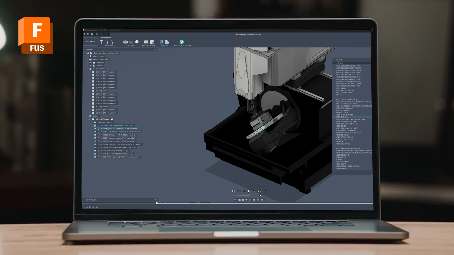 Fusion 3D- und 5-Achsenbearbeitung